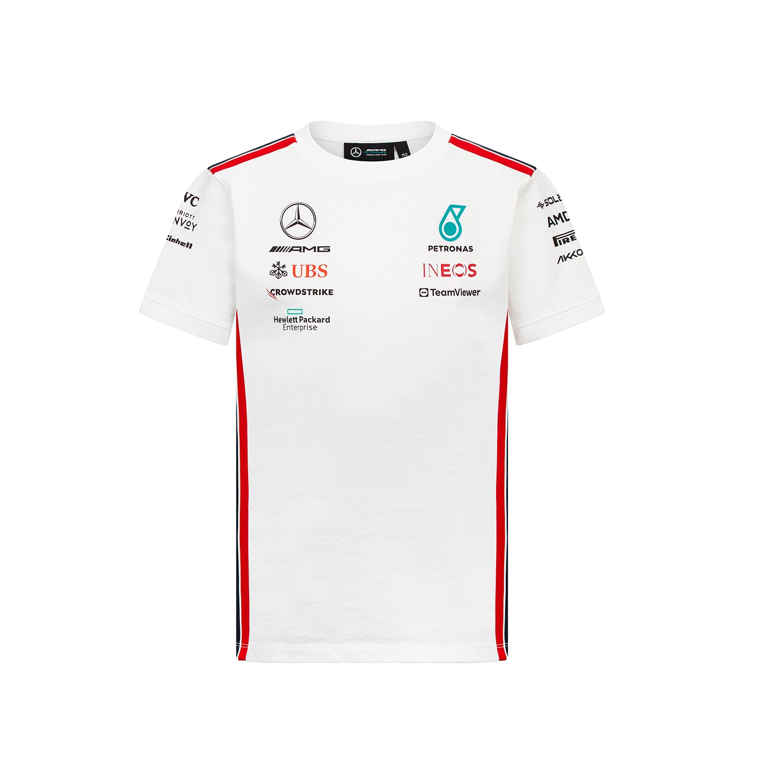 Mercedes AMG F1 Bekleidungsartikel \\ Team T-shirt Shirts Weiß Weiß | Kinder Mercedes \\ 2023 Formel T- 1 Team \\