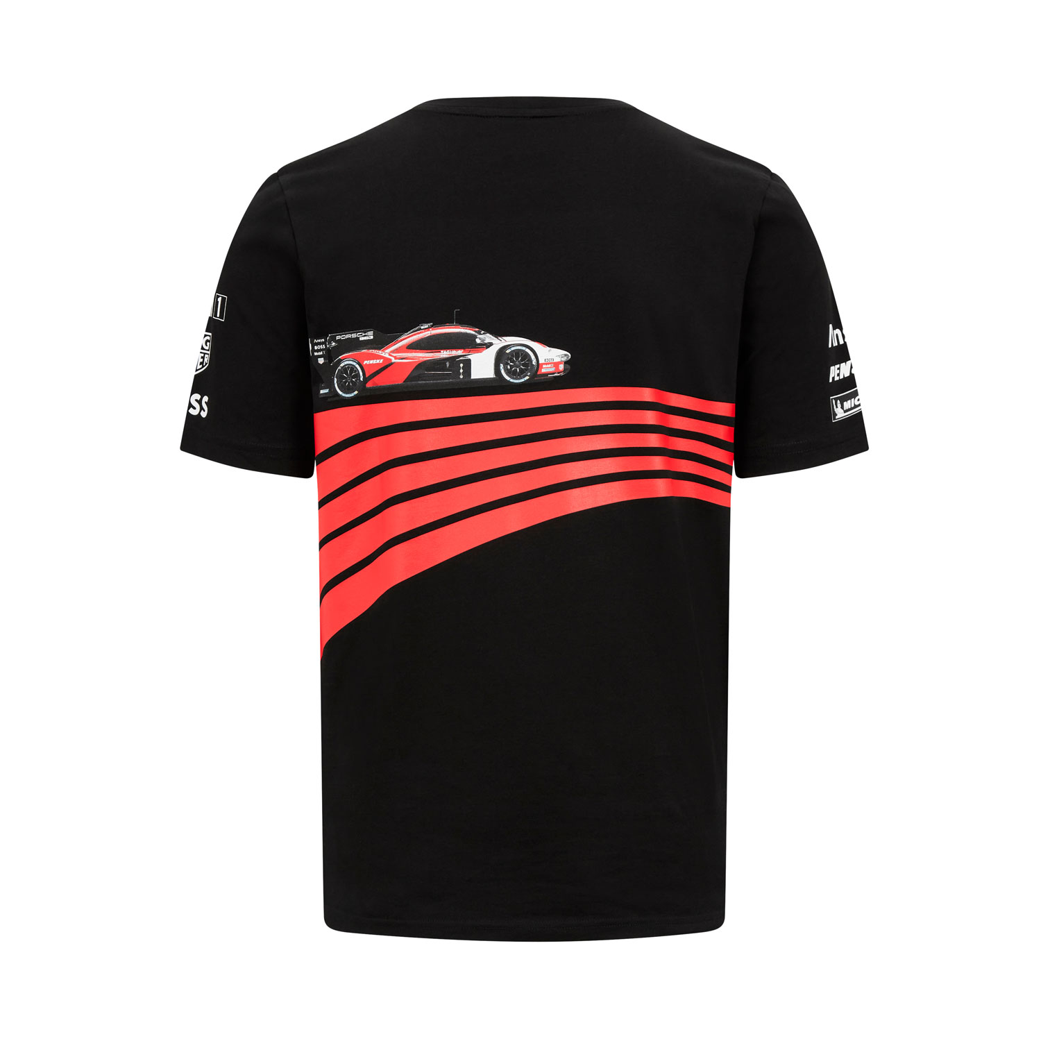 Porsche Motorsport 2024 Herren Tshirt Penske Logo Schwarz