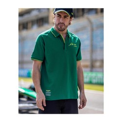 Aston Martin F1 Herren Polohemd Alonso Kimoa Grün