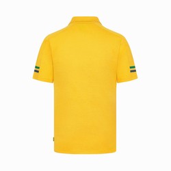 Ayrton Senna F1 2024 Herren Polo Stripe gelb