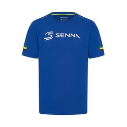 Ayrton Senna F1 2024 Herren T-Shirt Gestreiftes