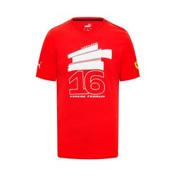 Herren T-shirt Leclerc Driver Red Ferrari F1 