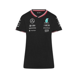 Mercedes AMG F1 2024 Damen T-Shirt Driver Team Schwarz