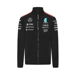 Mercedes AMG F1 2024 Herren-Softshelljacke Team Schwarz