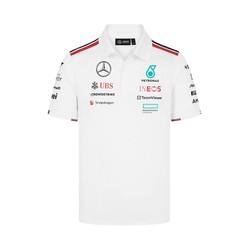 Mercedes AMG F1 2024 Herrenpolo Team Weiß