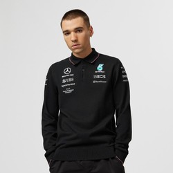 Mercedes AMG F1 Herren Polohemd LS Team Black