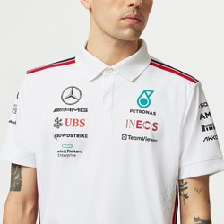 Mercedes AMG F1 Herren Polohemd Team Weiß