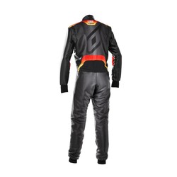 OMP Kartoverall KS-X Art 8877-2022 Schwarz-Rot (FIA)