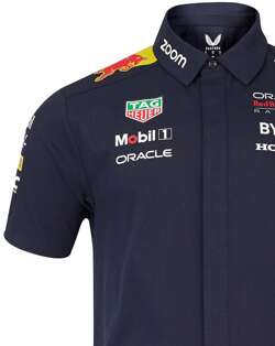 Red Bull Racing 2024 Herren Teamshirt mit Knöpfen