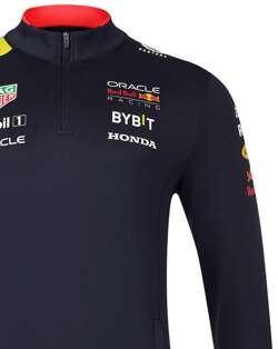 Red Bull Racing 2024 Team Sweatshirt mit 1/4-Reißverschluss für Herren