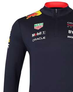 Red Bull Racing 2024 Team Sweatshirt mit 1/4-Reißverschluss für Herren