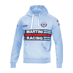 Sparco Herren Kapuzensweatjacke Martini Hellblau