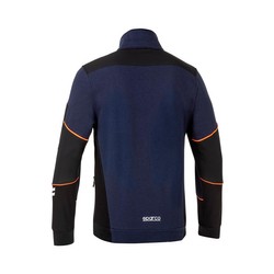 Sparco Herren Kapuzensweatjacke TECH Blau-Orange