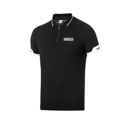 Sparco Herren Polohemd ZIP Schwarz