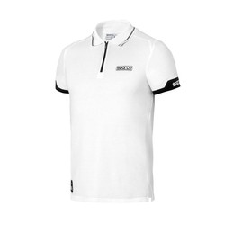 Sparco Herren Polohemd ZIP Weiß