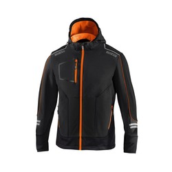 Sparco Herren Softshell Jacke TECH Schwarz-Orange