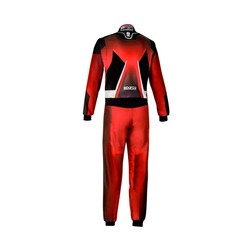 Sparco Kartoverall PRIME K 8877-2022 Schwarz-Rot (FIA)