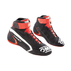 OMP Fahrerschuh FIRST MY21 Schwarz/Rot (FIA)