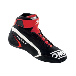 OMP Fahrerschuh FIRST MY21 Schwarz/Rot (FIA)