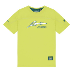 Aston Martin F1 2024 Herren T-shirt Band Alonso Kimoa Limettengrün