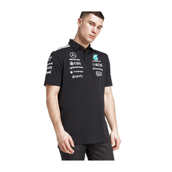 Mercedes AMG F1 2025 Herren Poloshirt Team Schwarz