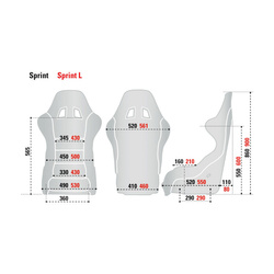 Sparco Rennsitz SPRINT L MY19 Blau (FIA-Homologation)