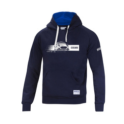 Sparco M-Sport Herren Kapuzensweatjacke Car Dunkelblau