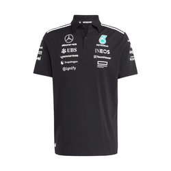 Mercedes AMG F1 2025 Herren Poloshirt Team Schwarz