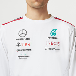 Mercedes AMG F1 Herren Langarmshirt Team Weiß