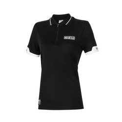 Sparco Damen Polohemd ZIP Schwarz